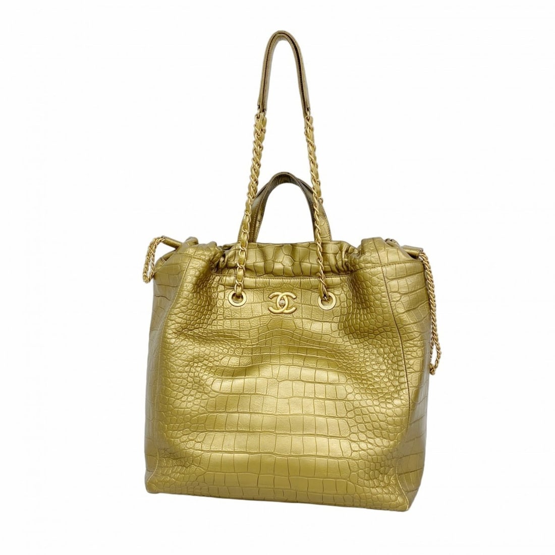 Chanel Chain Tote Bag, Brown Leather, Women's, P2376961: --- Catalog ---Category: SizeSize (HxWxD): 36cm x 32cm x 18cm / 14.17'' x 12.59'' x 7.08''Category: DesignType: Tote bagColor: BrownGender: WomenMaterial: Leather Hardware Color: GoldCategory: General