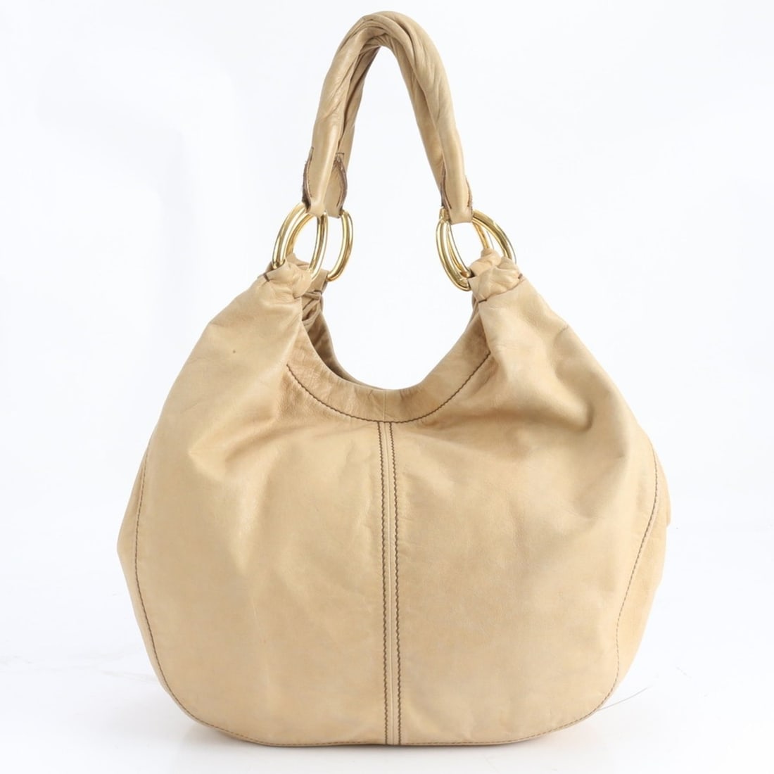 Miu Miu Miu Beige RR1395 Leather Shoulder Bag Tote for Women (1 of 20)