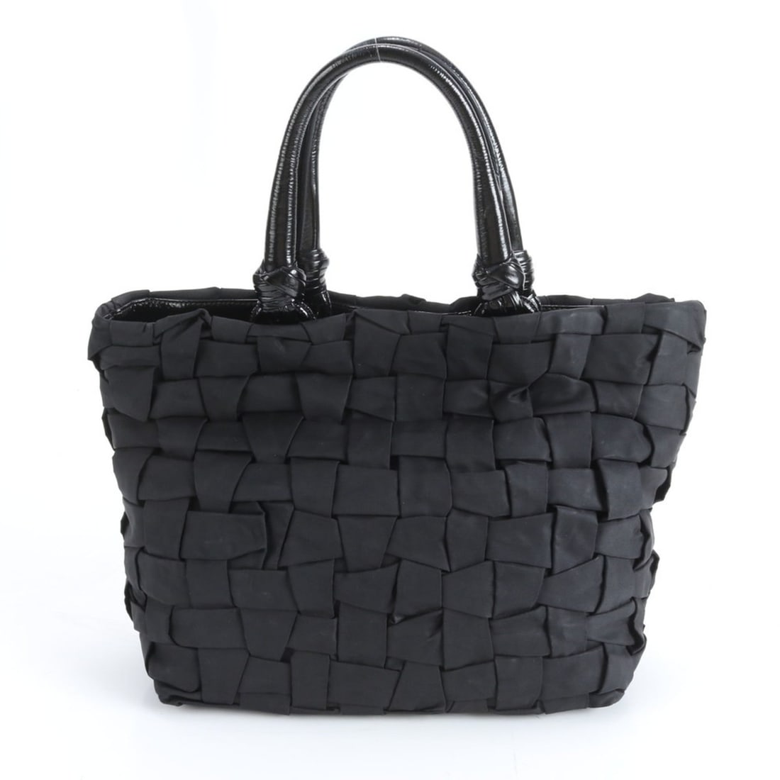 Prada Tessuto nylon and leather tote bag, shoulder handbag, black, brand, women's (1 of 18)