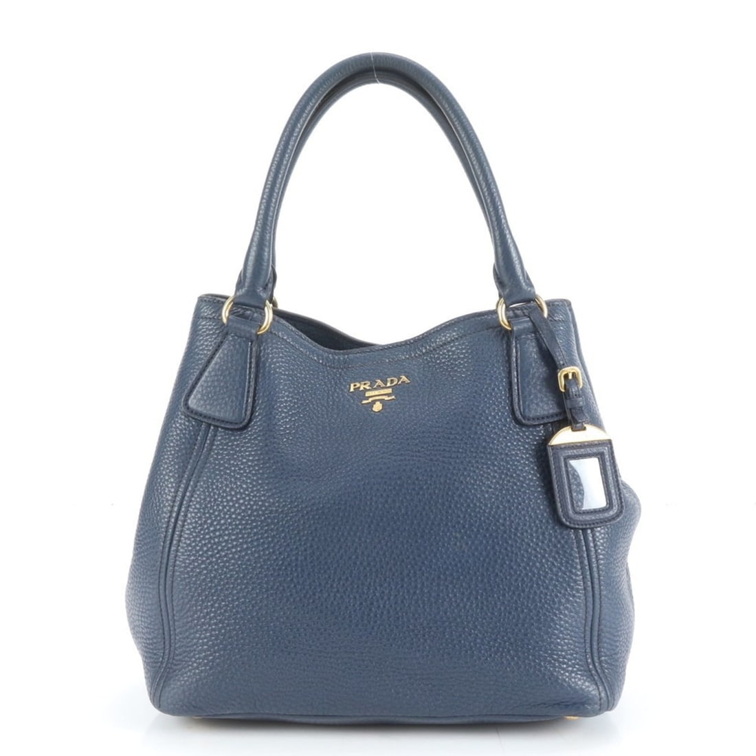 Prada Vitello Dino Leather Tote Bag Shoulder Handbag Navy Women's: --- Catalog ---Category: SizeSize (HxWxD): 27cm x 31cm x 18cm / 10.62'' x 12.2'' x 7.08''Handle Length: 43cm / 16.92''Category: DesignType: Shoulder bag, Tote bagColor: NavyGender: WomenMaterial: Leat
