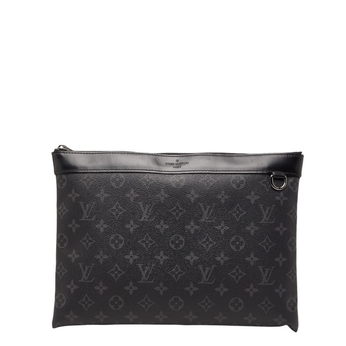 Louis Vuitton Monogram Eclipse Pochette Discovery Clutch Bag M62291 Black Leather Men's LOUIS (1 of 18)