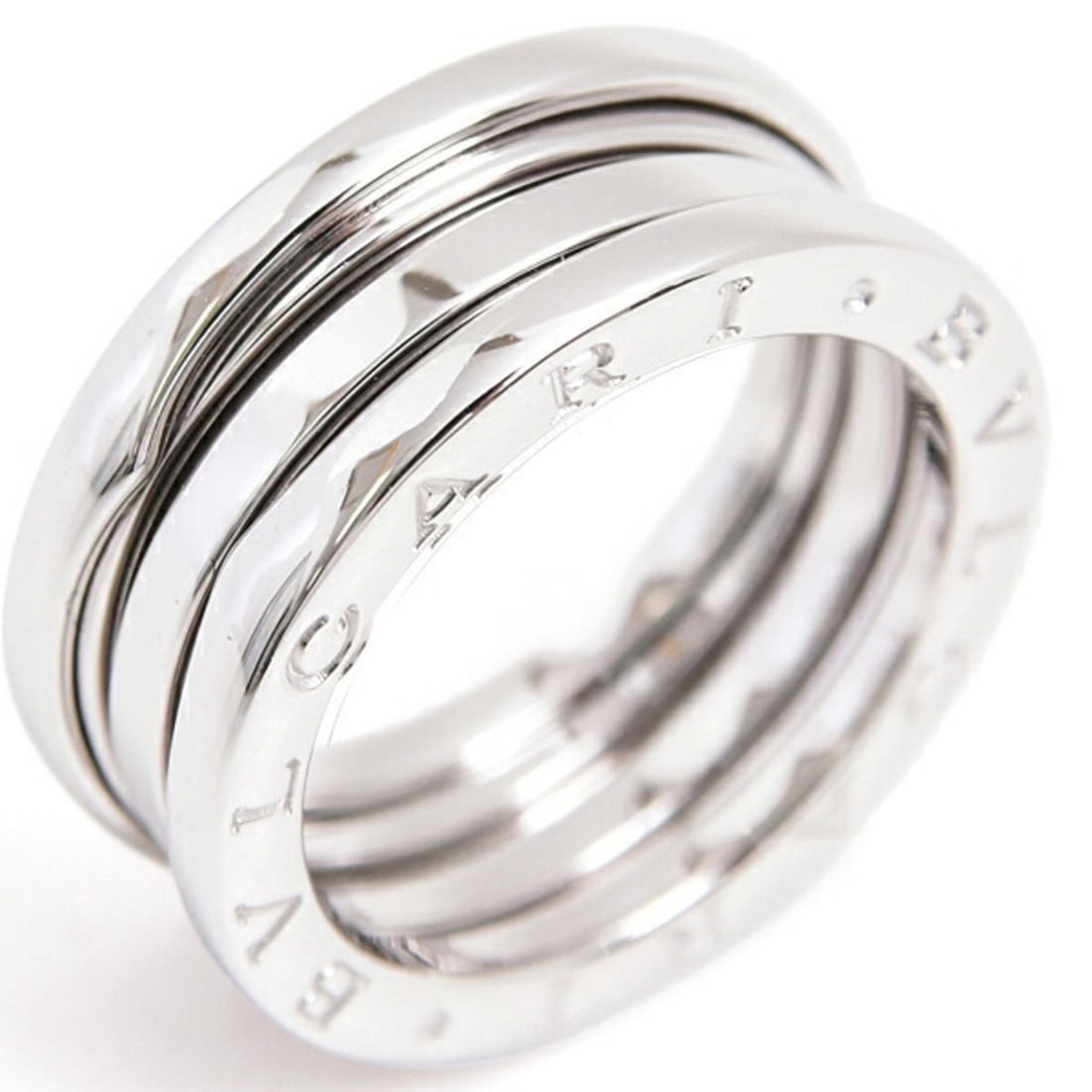 BVLGARI Men's B-ZERO1 Ring, Size 55, White Gold, 750WG: --- Catalog ---Category: SizeWidth: 8.5mm / 0.33''Weight: 10.8g / 0.38oz.US Size: 75Brand Size: 55Category: DesignType: Band ringGender: MenMaterial: White gold (18K)Category: GeneralLine: B.zero1Bran