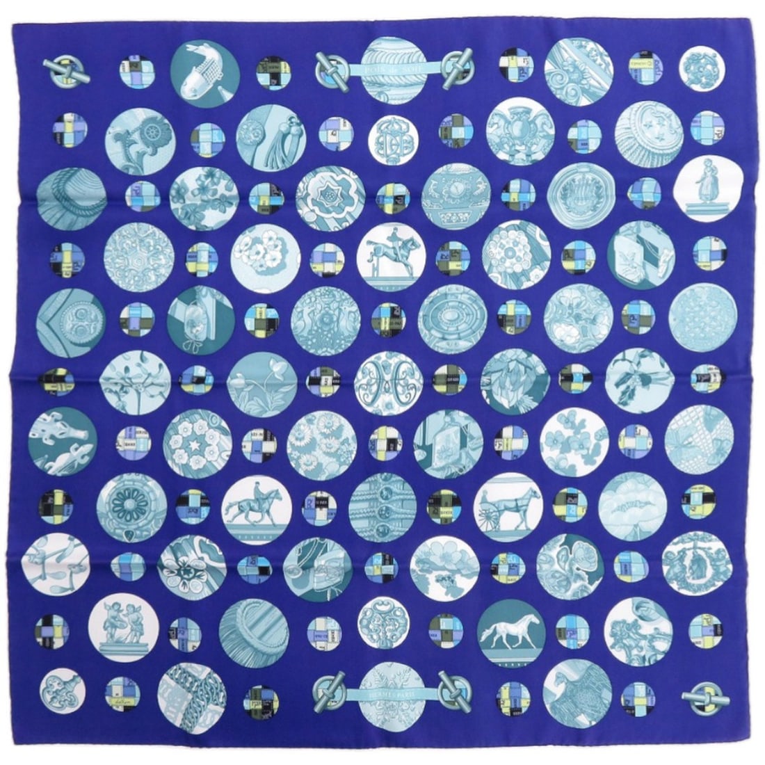 Like new Hermès Carré H65 Pois de Soie silk multicolor scarf/muffler 0042 HERMES (1 of 13)