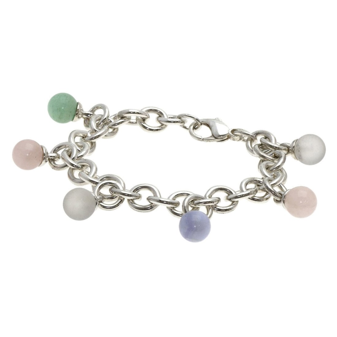 Tiffany & Co. Multicolor Stone Bracelet in Silver for Women: --- Catalog ---Category: SizeLength: 17cm / 6.69''Weight: 48.6g / 1.71oz.Category: DesignType: Charm braceletMetal: SilverStone: Color stoneGender: WomenStone Color: Multi-colorCategory: GeneralBrand: