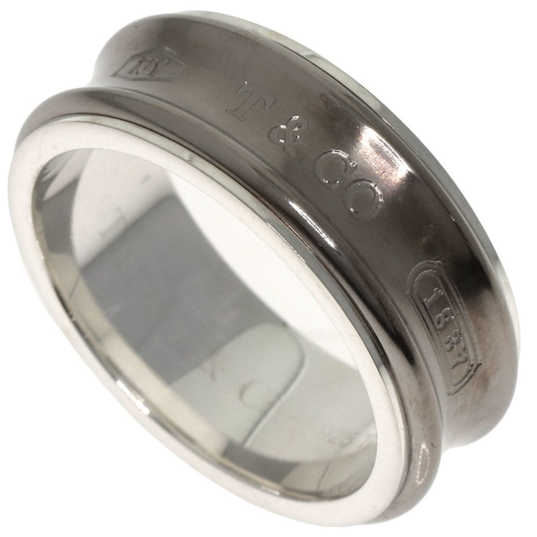 Tiffany 1837 Ring, Silver/Titanium, Women's, TIFFANY & Co. (1 of 14)