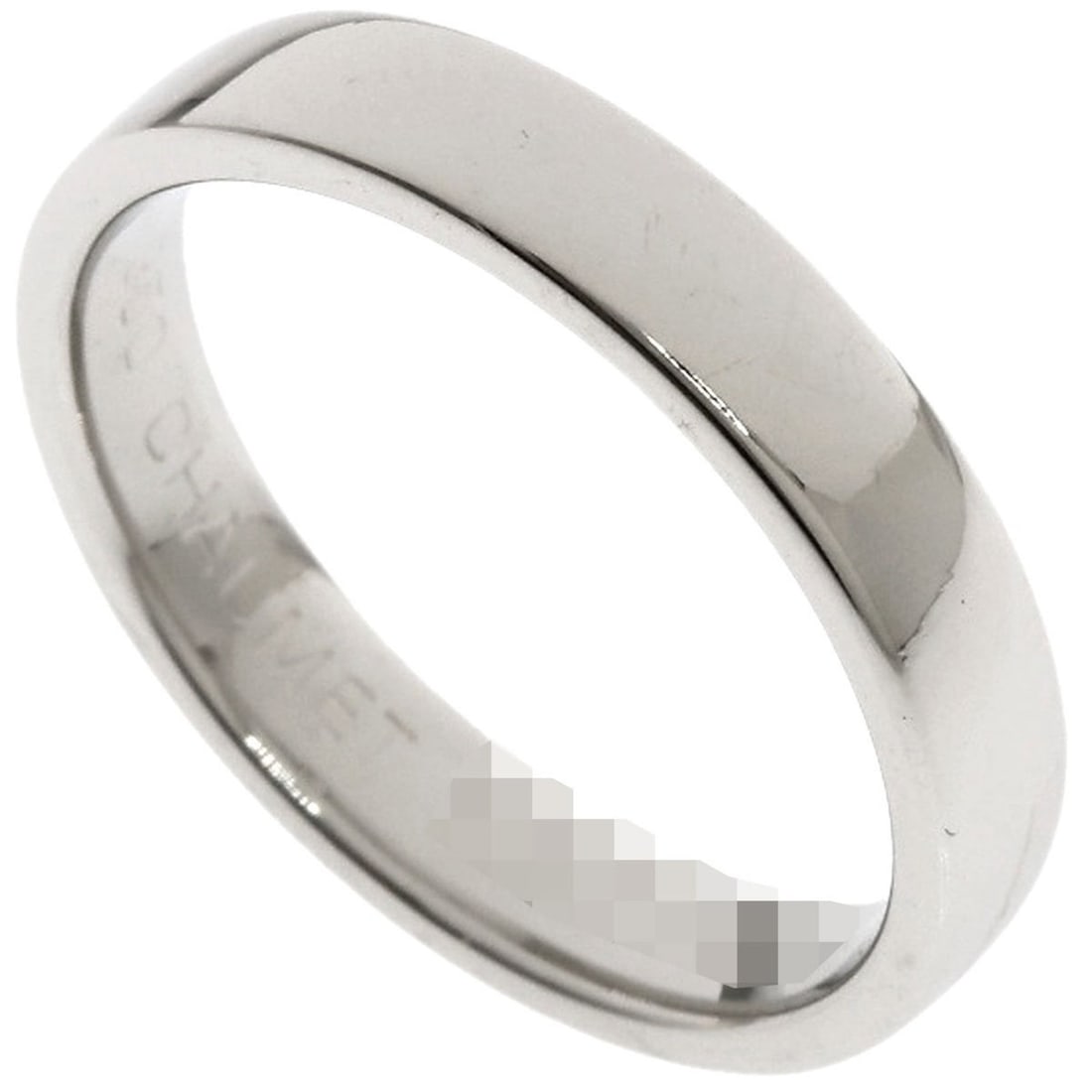 Chaumet Wedding Diamond #50 Ring in Platinum PT950 for Women: --- Catalog ---Category: SizeWidth: 3.4mm / 0.13''Weight: 5.3g / 0.18oz.JP Size: 10US Size: 5.5Category: DesignType: Band ringStone: DiamondGender: WomenMaterial: Platinum 950Category: GeneralBrand: C