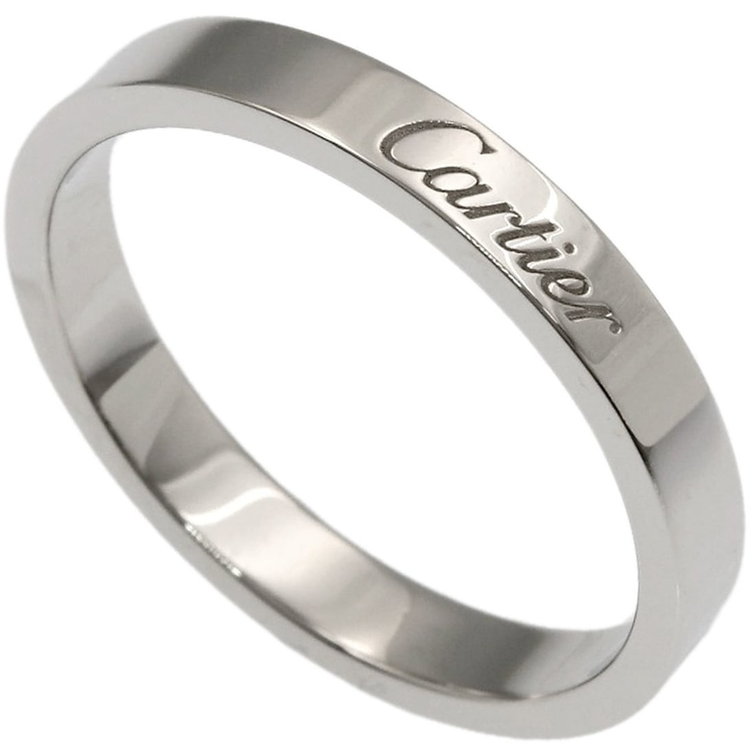 Cartier Engraved #57 Ring in Platinum PT950 for Women: --- Catalog ---Category: SizeWidth: 3mm / 0.12''Weight: 5.4g / 0.19oz.JP Size: 17US Size: 8.5Category: DesignType: Band ringGender: Women,MenMaterial: Platinum 950Category: GeneralBrand: Cartier--- It