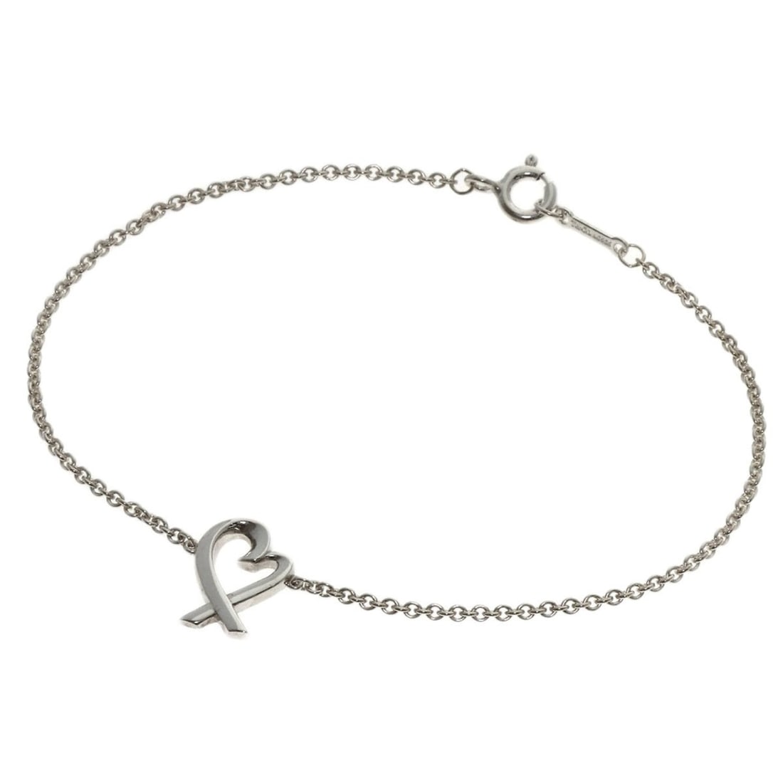 Tiffany & Co. Loving Heart Bracelet, Silver, Women's, TIFFANY: --- Catalog ---Category: SizeWidth: 1mm / 0.03''Length: 17cm / 6.69''Weight: 1.8g / 0.06oz.Category: DesignType: Charm braceletGender: WomenMaterial: SilverCategory: GeneralLine: Loving HeartBrand: Ti