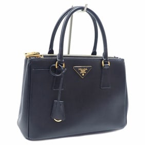 Prada handbag for women, black Saffiano leather shoulder bag
