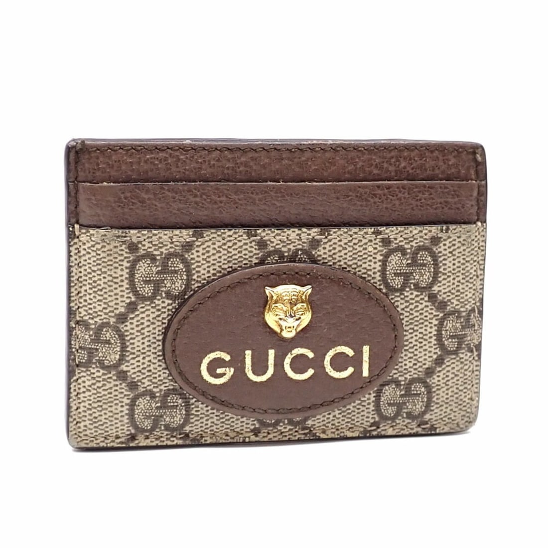Gucci Card Case Neo Beige Brown Yellow GG Supreme Canvas 597557 Women's Men's: --- Catalog ---Category: DesignType: Card caseColor: Beige, Brown, YellowGender: Men,WomenCategory: GeneralMPN: 597557Brand: GucciCategory: Physical PropertiesSize (HxWxD): 7cm x 10cm x 3mm / 2.75'' x