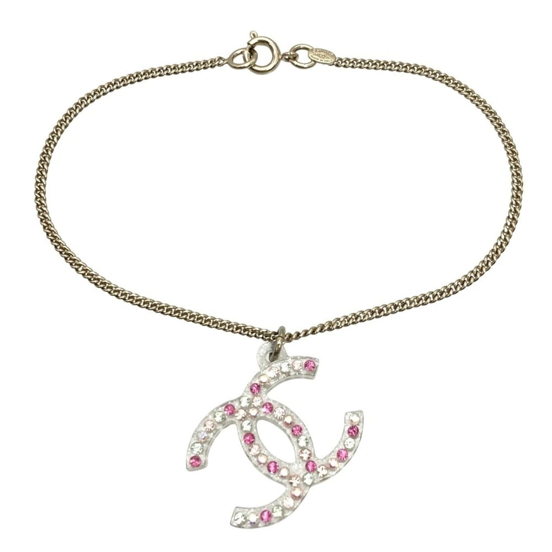 CHANEL Coco Mark Bracelet, Metal, 04A, Multicolor, Clear Rhinestones, Glitter, Women's: --- Catalog ---Category: SizeTotal Length: 19cm / 7.48''Category: DesignType: Charm braceletColor: Multi-colorStone: RhinestoneGender: WomenMaterial: MetalCategory: GeneralBrand: ChanelCountry of Orig
