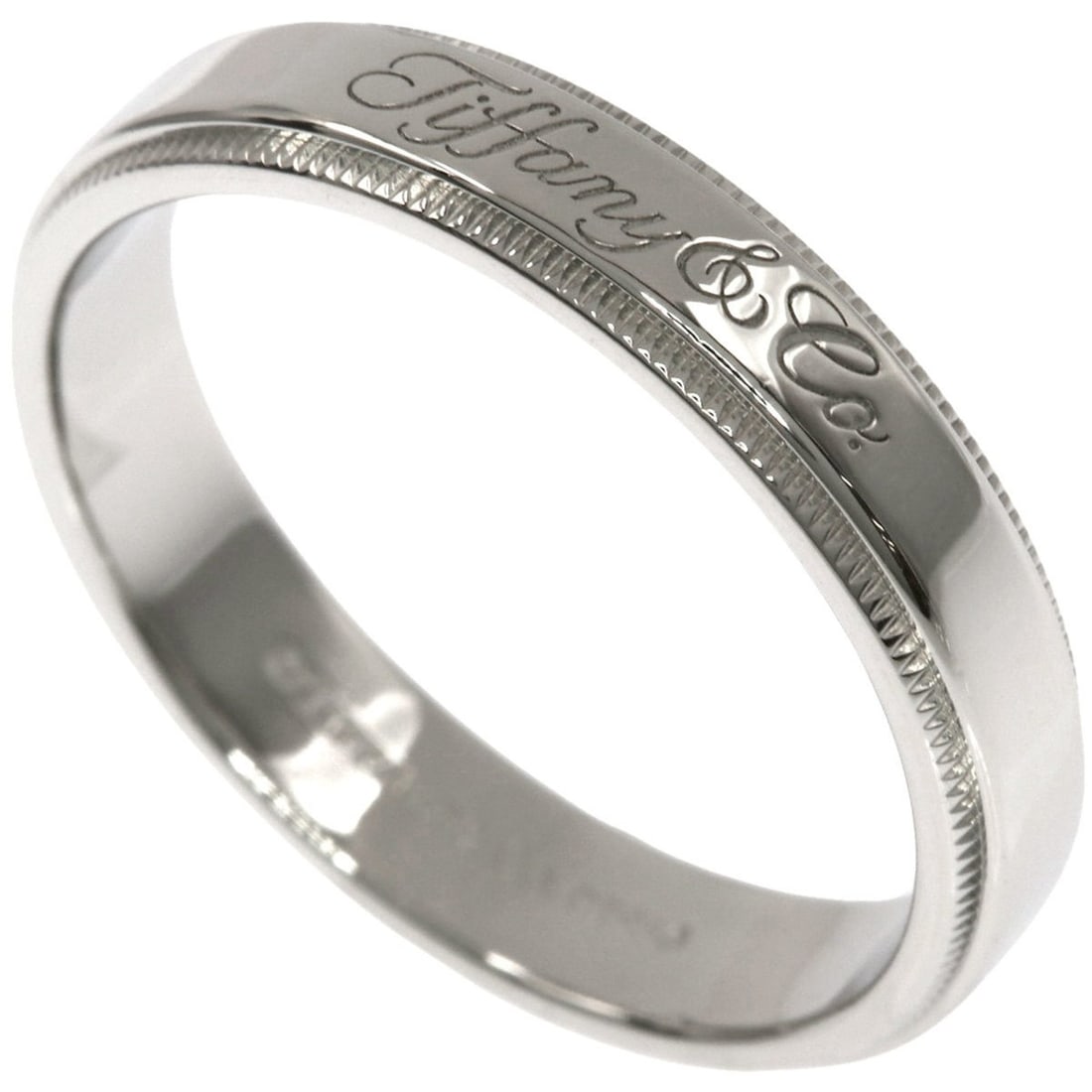 Tiffany & Co. Milgrain Ring in Platinum PT950 for Women: --- Catalog ---Category: SizeJP Size: 17.5US Size: 8.5Category: DesignType: Band ringGender: WomenMaterial: Platinum 950Category: GeneralBrand: Tiffany--- Item List ---Section: ConditionRanking: Rank