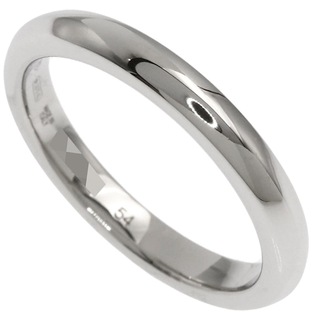 BVLGARI Wedding #54 Ring, Platinum PT950, Women's: --- Catalog ---Category: SizeJP Size: 14US Size: 7Category: DesignType: Band ringGender: WomenMaterial: Platinum 950Category: GeneralBrand: Bvlgari--- Item List ---Section: ConditionRanking: Rank A Us