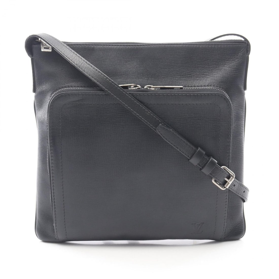 Louis Vuitton Hobi Utah Leather Shoulder Bag/Handbag, Men's, Black, M97044 (1 of 11)