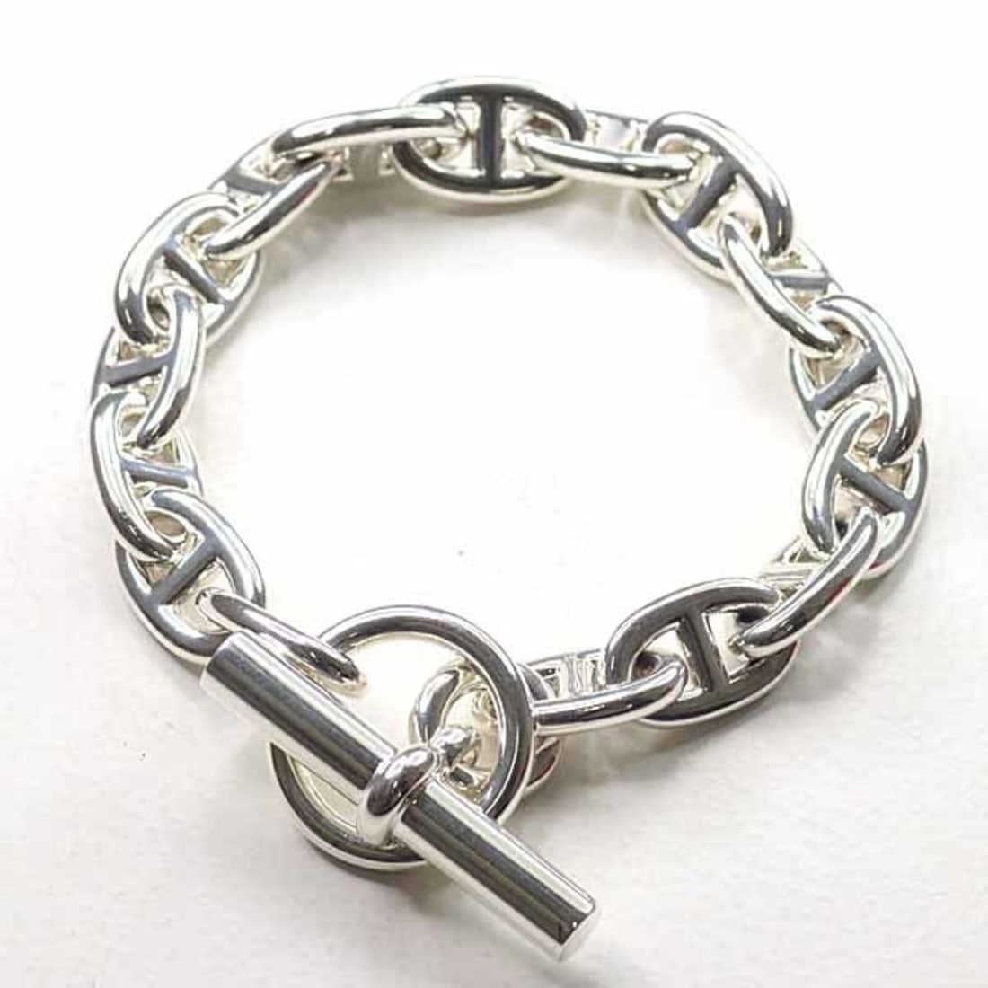 Hermes HERMES Bracelet Chaine d'Ancre MM 16 links Silver SV925 Ag925 (1 of 9)