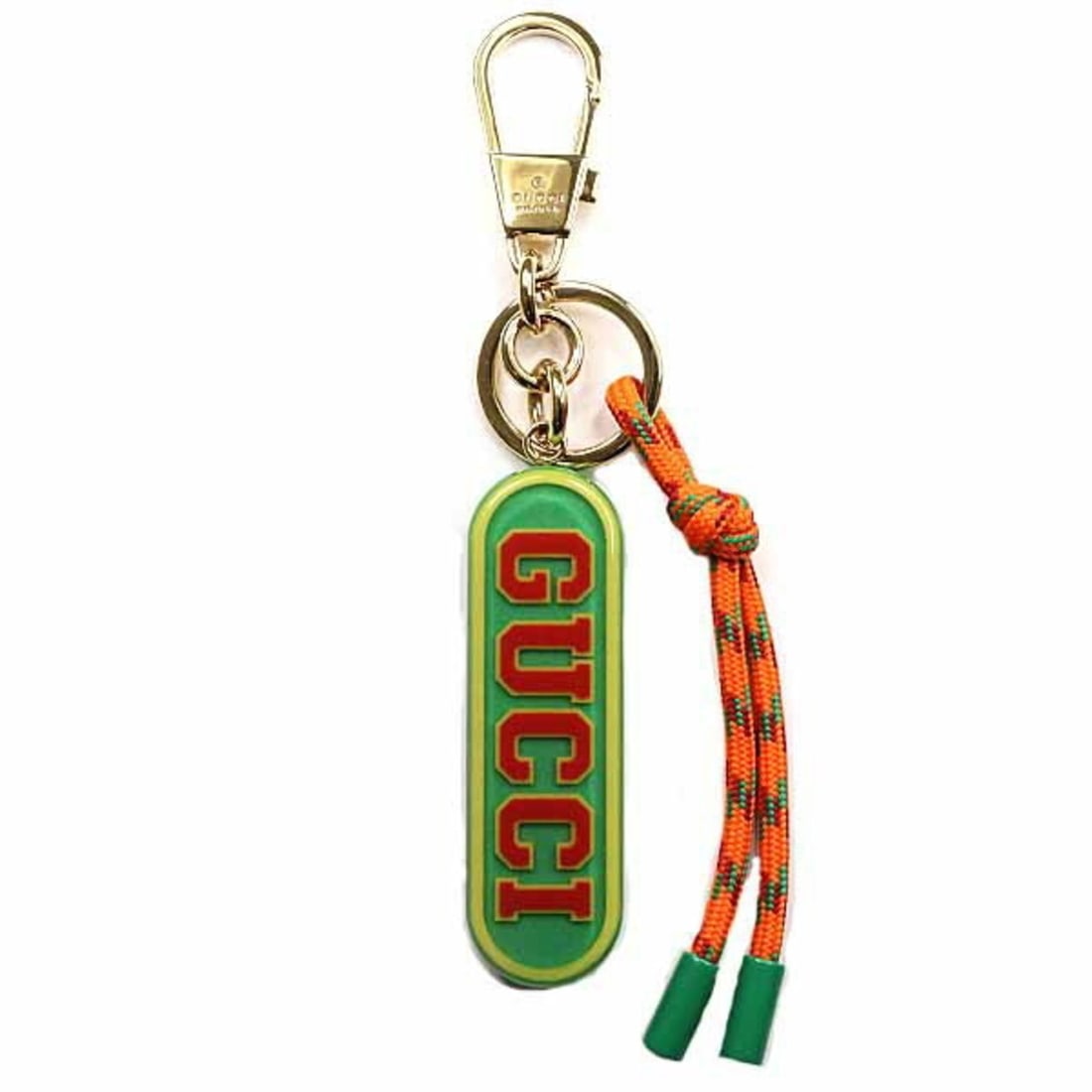 Gucci GUCCI Keychain Key Holder Strap Charm 752697 Green Orange (1 of 11)