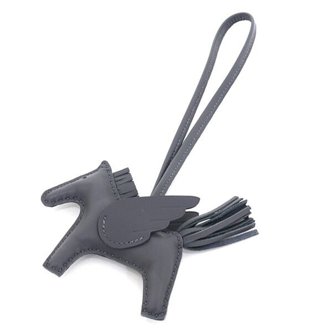 HERMES Rodeo Pegasus PM Gray Anjou Milo/Swift Bag Charm Double Engraved: --- Catalog ---Category: SizeSize (HxWxD): 230.00mm x 90.00mm / 9.06'' x 3.54''Category: DesignType: Handbag charmColor: GrayGender: WomenMaterial: Agneau Milo, Swift leatherCategory: GeneralBrand: He