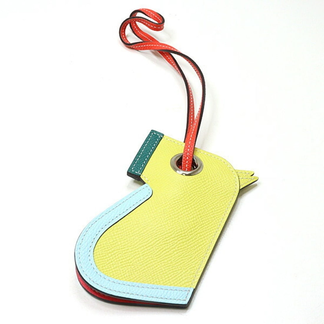 Hermes Key Ring Charm Camaieu Lime/Blue Zephyr/Malachite Epson Horse C Stamp Bag: --- Catalog ---Category: DesignType: Handbag charmColor: Blue Zephyr, Lime, OrangeGender: Men,WomenMaterial: Epsom leatherCategory: GeneralBrand: HermesCountry of Origin: France--- Item List ---Sectio