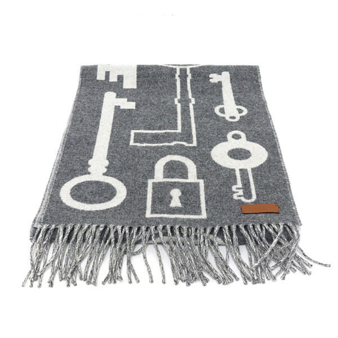 Hermes HERMRS Hermès Cashmere Scarf Kazak Key Collection 100% Gray: --- Catalog ---Category: SizeSize (LxW): 1.75m x 31cm / 68.89'' x 12.2''Category: DesignType: ShawlColor: GrayGender: Women,MenMaterial: Cashmere Category: GeneralMPN: H259142S01Brand: HermesCountry o