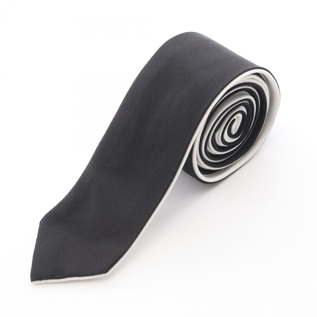 Christian Dior Silk Necktie for Men, Black and White, 24TIE003I615 (1 of 10)