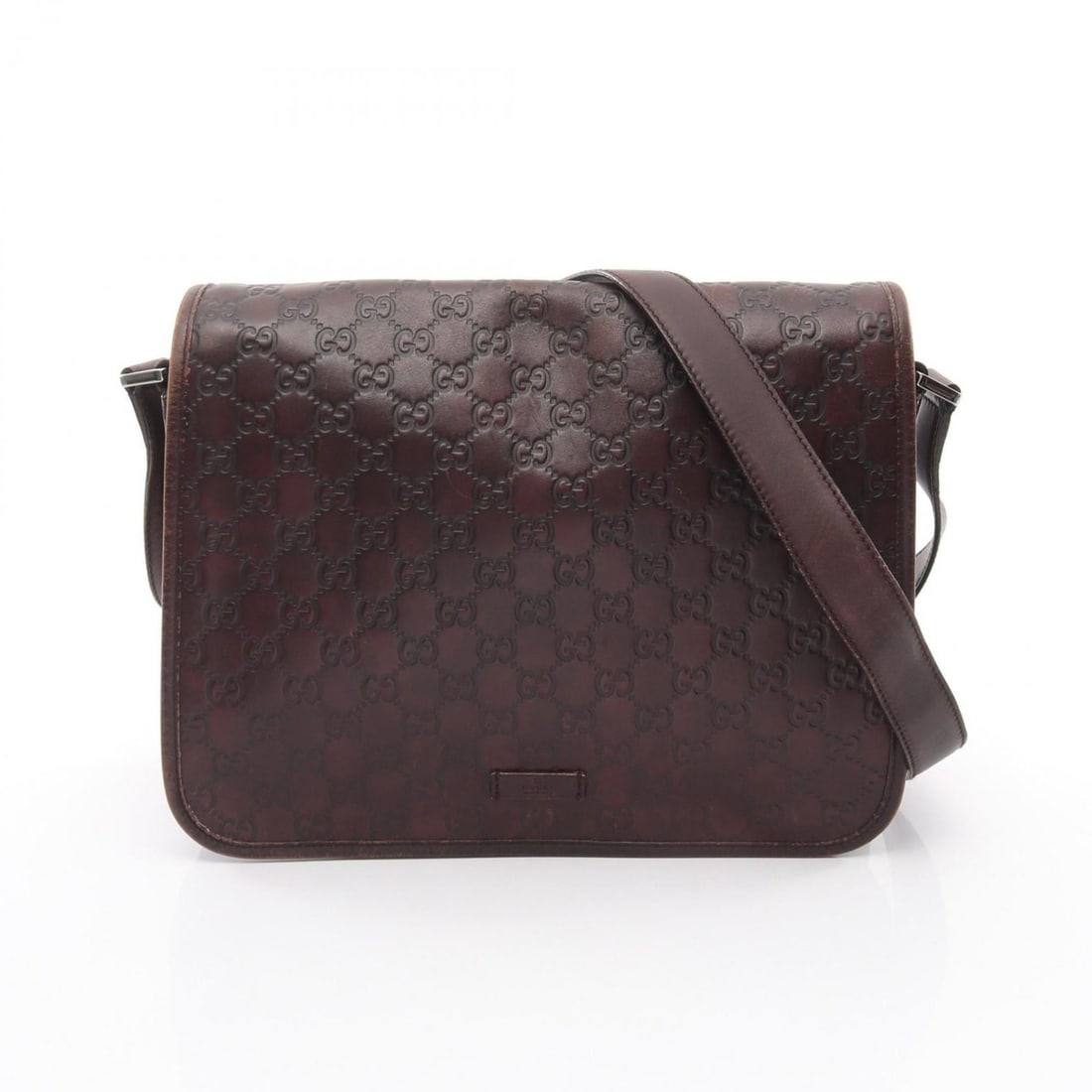 Gucci Guccissima Shoulder Bag/Handbag Leather Men's/Women's Brown 145844 (1 of 10)