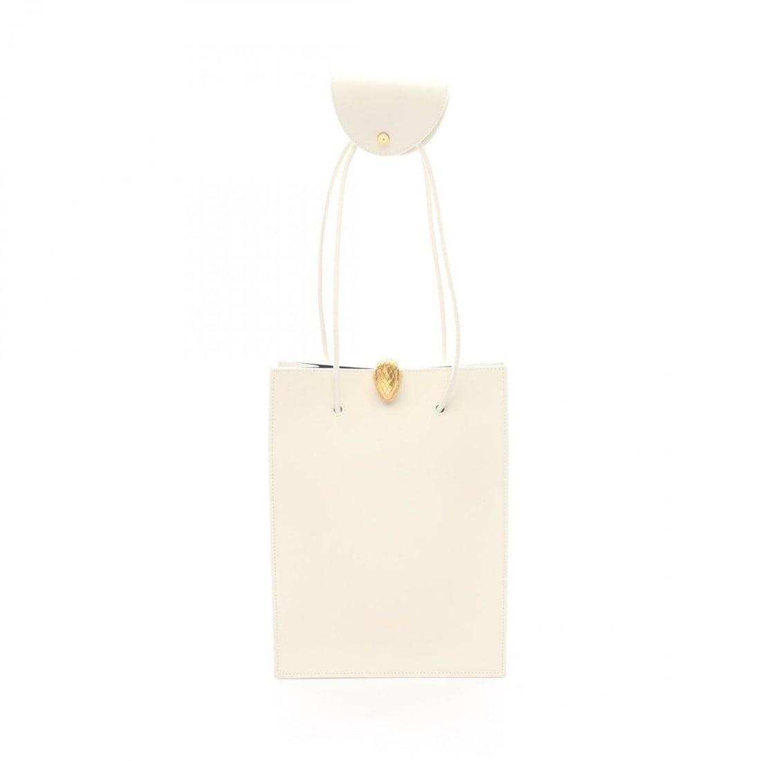 BVLGARI x ALEXANDER WANG Serpenti Tote Bag, Leather Handbag, Women's, White (1 of 10)