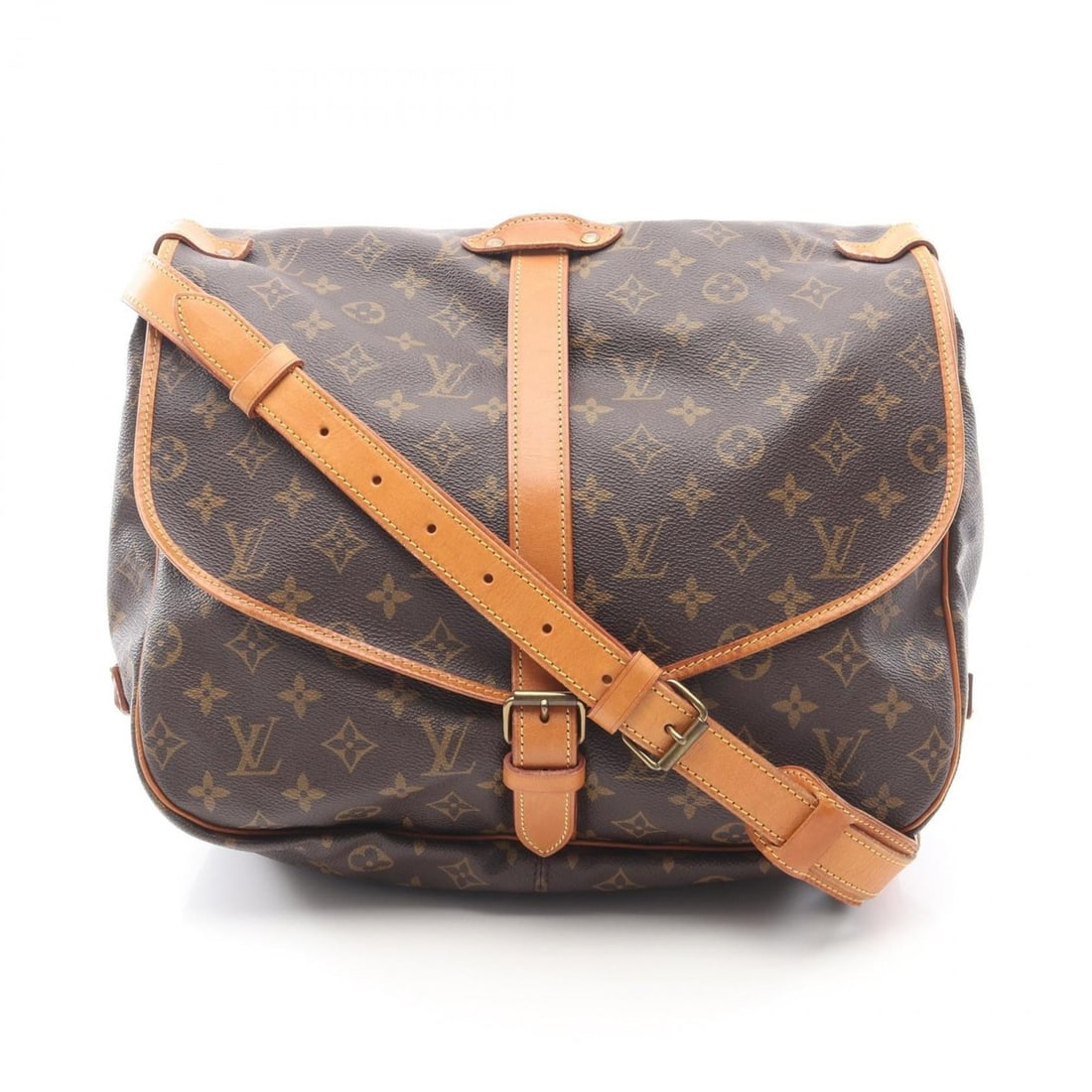 Louis Vuitton Saumur 35 Shoulder Bag/Handbag in Coated Canvas and Leather with Monogram Design, (1 of 14)