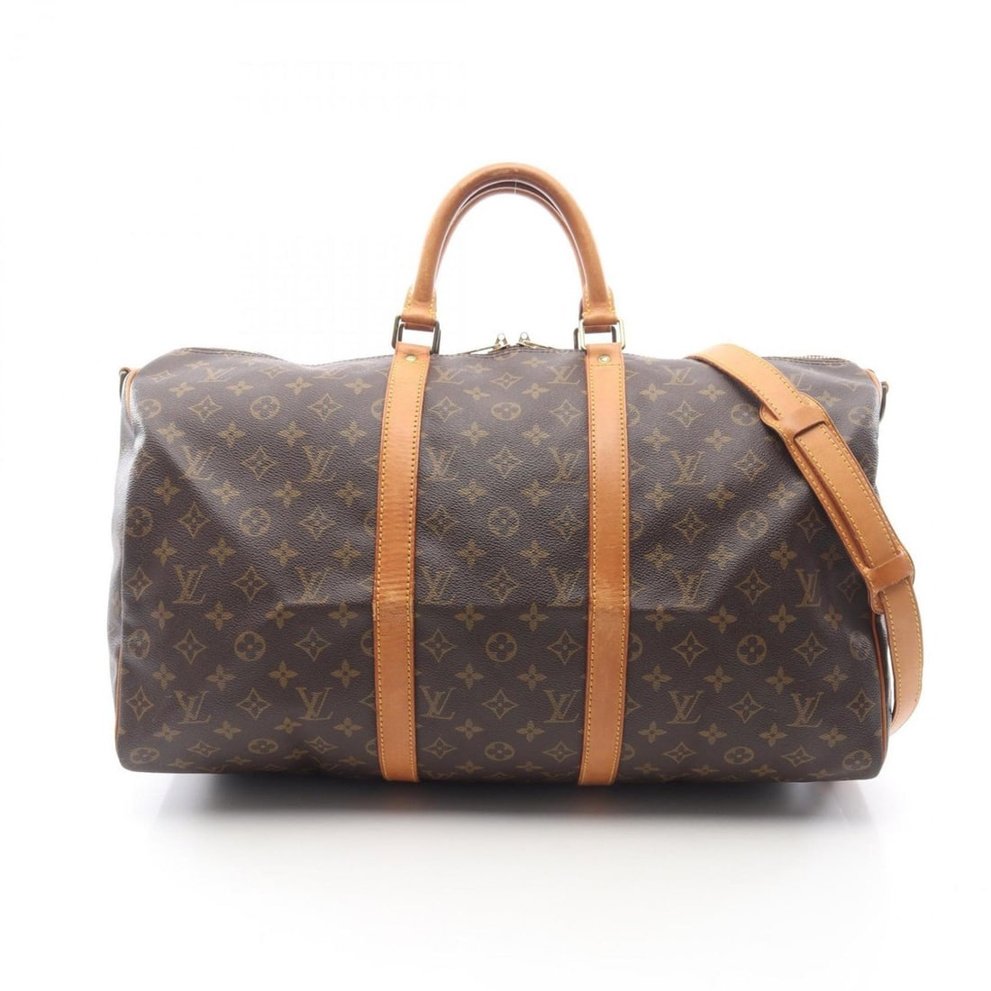 Louis Vuitton Keepall Bandouliere 50 Boston Bag, Handbag, Coated Canvas and Leather, Monogram, Men's: --- Catalog ---Category: SizeSize (HxWxD): 30cm x 50cm x 22cm / 11.81'' x 19.68'' x 8.66''Category: DesignType: Boston bag, HandbagColor: BrownGender: Men,WomenMaterial: Coated canvas , Leather Catego