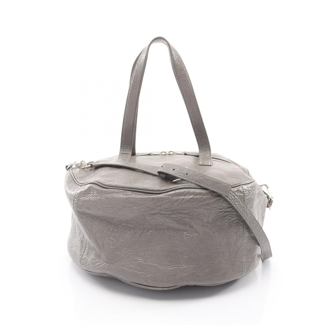 Balenciaga Air Hobo Boston Bag/Handbag, Leather, Women's, Gray, 466842 (1 of 10)