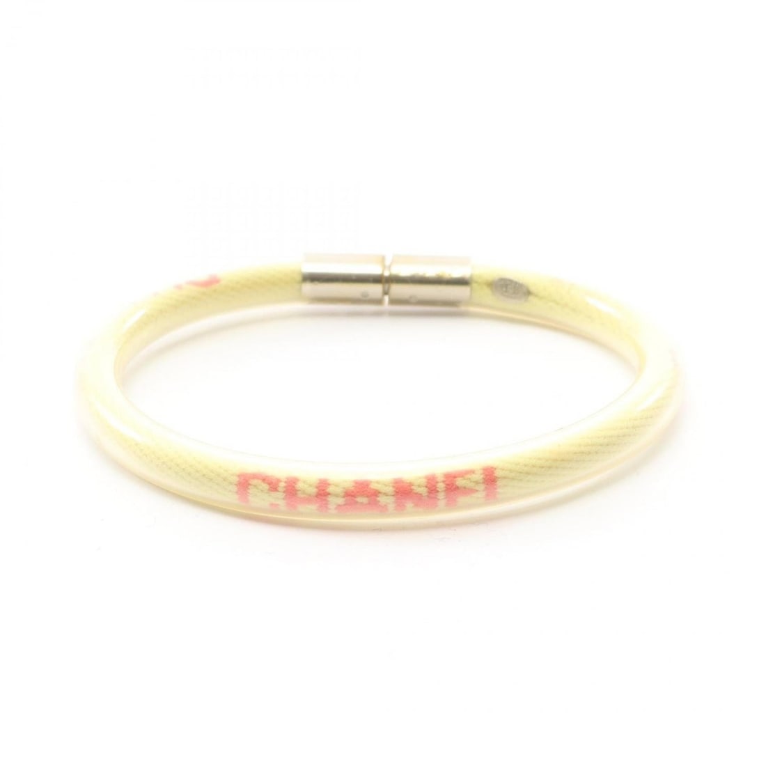 CHANEL Sport Line Logo Tube Bangle Bracelet, Rubber, Women's, Yellow: --- Catalog ---Category: DesignType: Charm braceletColor: YellowGender: WomenMaterial: RubberCategory: GeneralBrand: Chanel--- Item List ---Section: ConditionRanking: Rank AB Used - Traces of usage, s