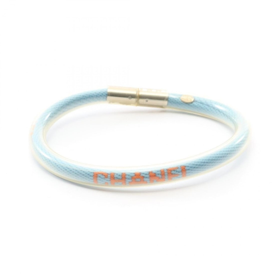 CHANEL Sport Line Logo Tube Bangle Bracelet, Rubber, Women's, Blue: --- Catalog ---Category: DesignType: Charm braceletColor: BlueGender: WomenMaterial: RubberCategory: GeneralBrand: Chanel--- Item List ---Section: ConditionRanking: Rank A Used - A few traces of usage