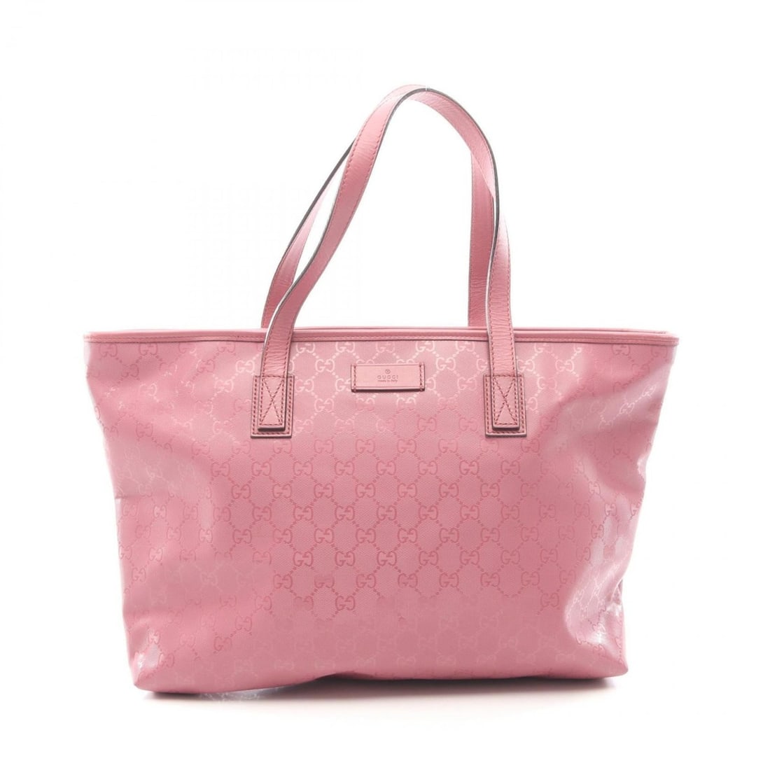Gucci GG Imprime Tote Bag, Handbag, Coated Canvas and Leather, Women's, Pink, 211137 (1 of 10)