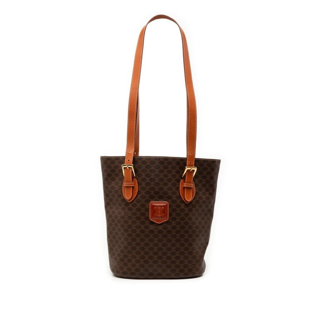 Celine Macadam Tote Bag Shoulder Brown Leather Women's CELINE (1 of 10)