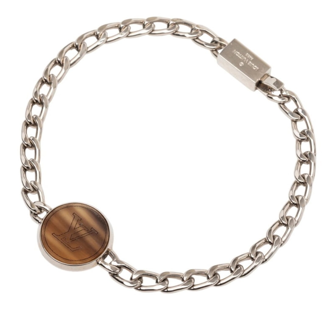 Louis Vuitton LV Horn Chain Bracelet M00045 Silver and Brown Metal for Women: --- Catalog ---Category: SizeLength: 19cm / 7.48''Category: DesignType: Charm braceletColor: BrownGender: WomenCategory: GeneralMPN: M00045Brand: Louis Vuitton--- Item List ---Section: ConditionRankin
