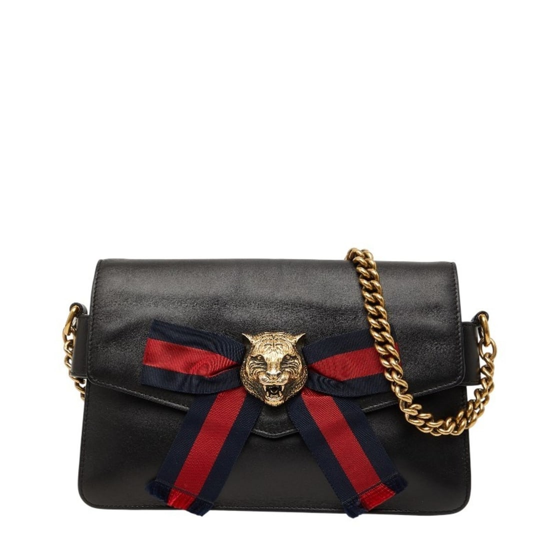 Gucci Tiger Broadway Chain Handbag/Shoulder Bag 2WAY 453777 Black Multicolor Leather Women's GUCCI (1 of 13)