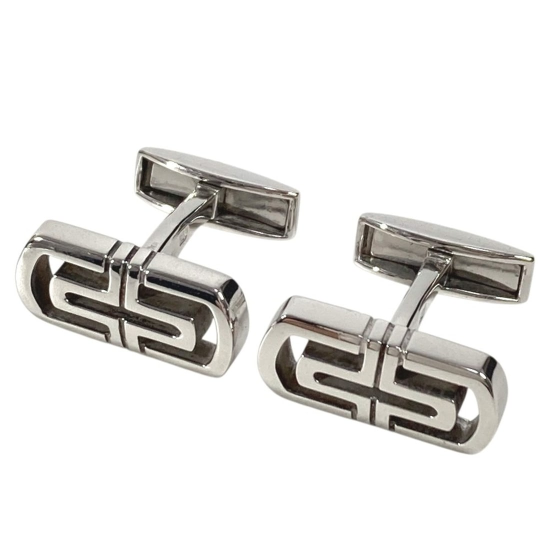BVLGARI Parentesi Logo Accessory Jewelry Cufflinks SV925 Silver for Men and Women (1 of 14)