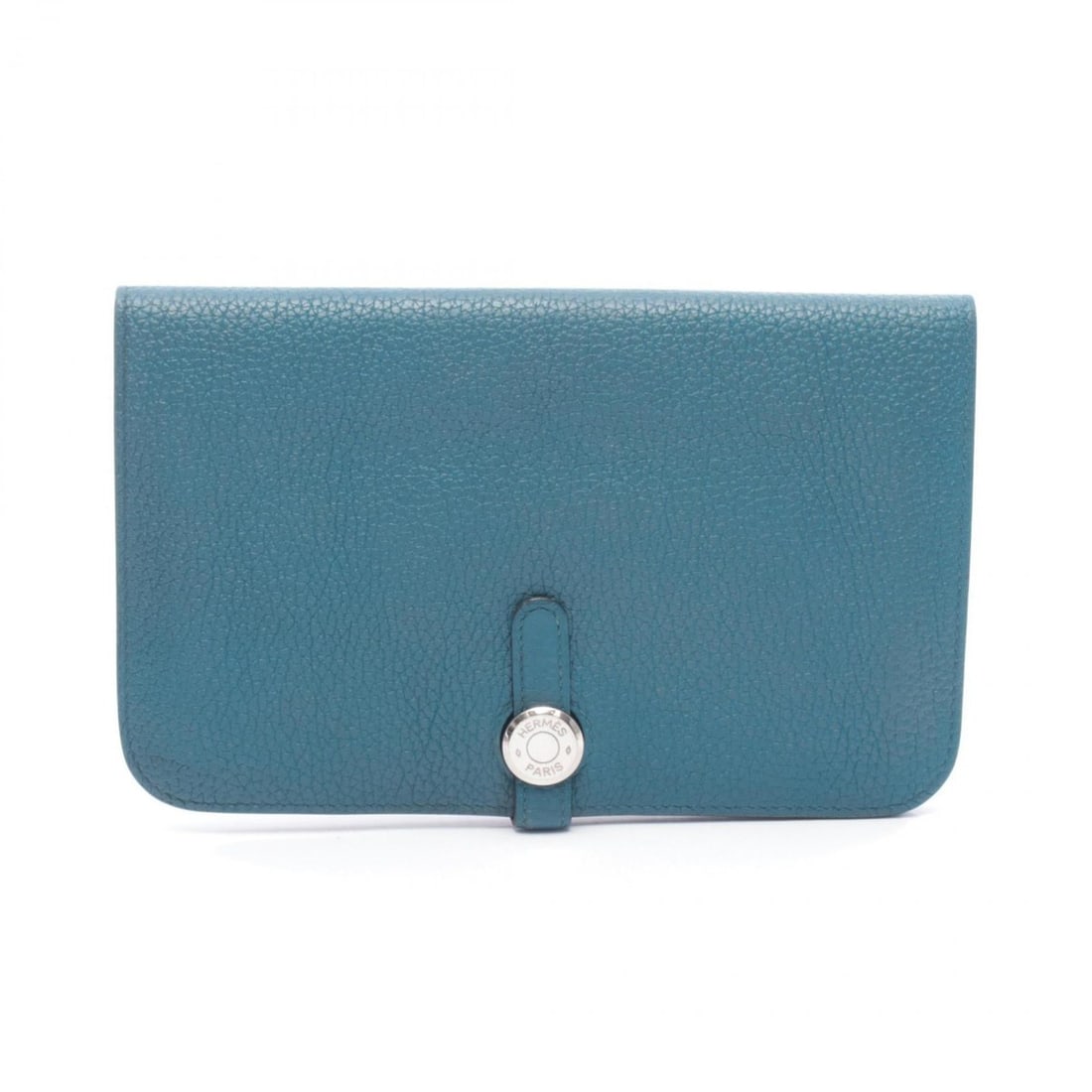 Hermes Hermès Dogon Duo GM Bifold Long Wallet in Taurillon Clemence Leather, Green, for Women (1 of 9)