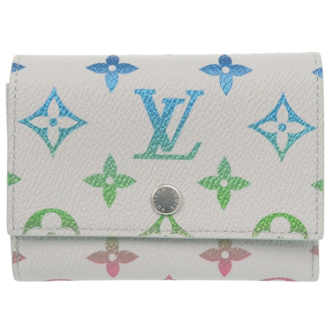 Unused Louis Vuitton Iridescent Victor Wallet, Gradient Monogram, M14132, IC Tag, Gray, Tri-fold LV (1 of 12)