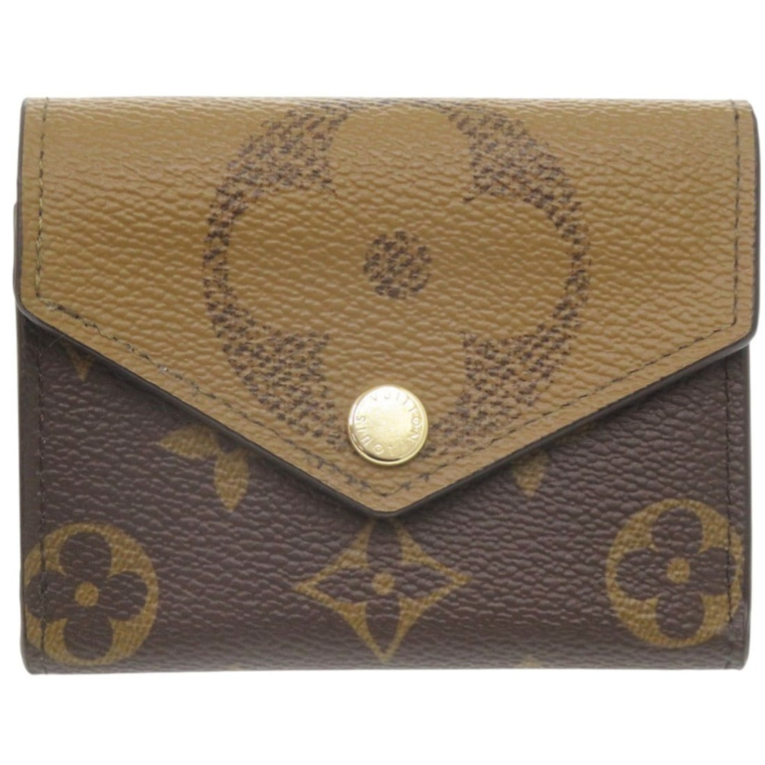 Like new Louis Vuitton Portefeuille Zoe Monogram Reverse M80725 IC tag tri-fold wallet LV 0534LOUIS (1 of 10)