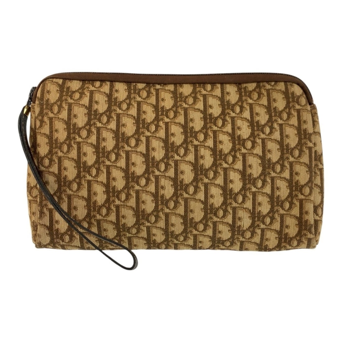 Christian Dior Trotter Beige/Brown/Gold Hardware Canvas/Leather Clutch/Second Bag for Men (1 of 16)