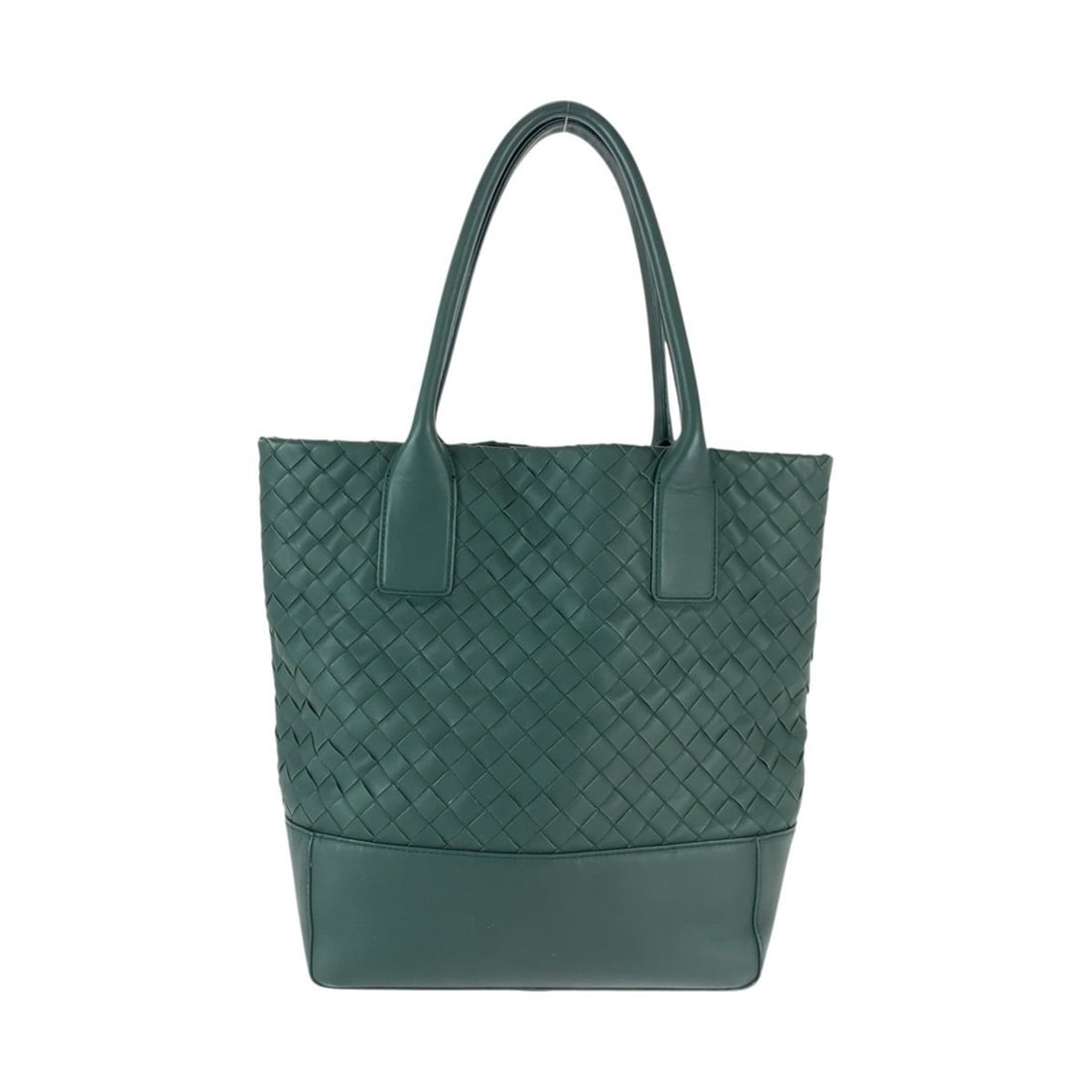 BOTTEGA VENETA Bottega Veneta Intrecciato Green Leather Tote Bag Shoulder for Women (1 of 13)