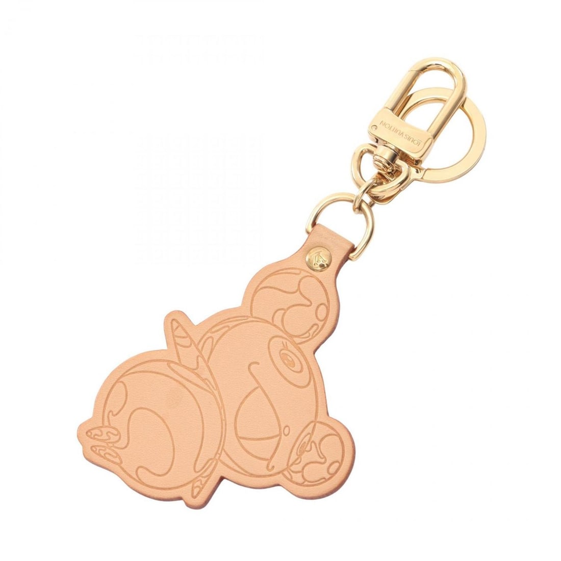 Louis Vuitton LV x TM Porte-Clés Panda Charm Leather Accessory for Women, Beige, M62637 (1 of 15)