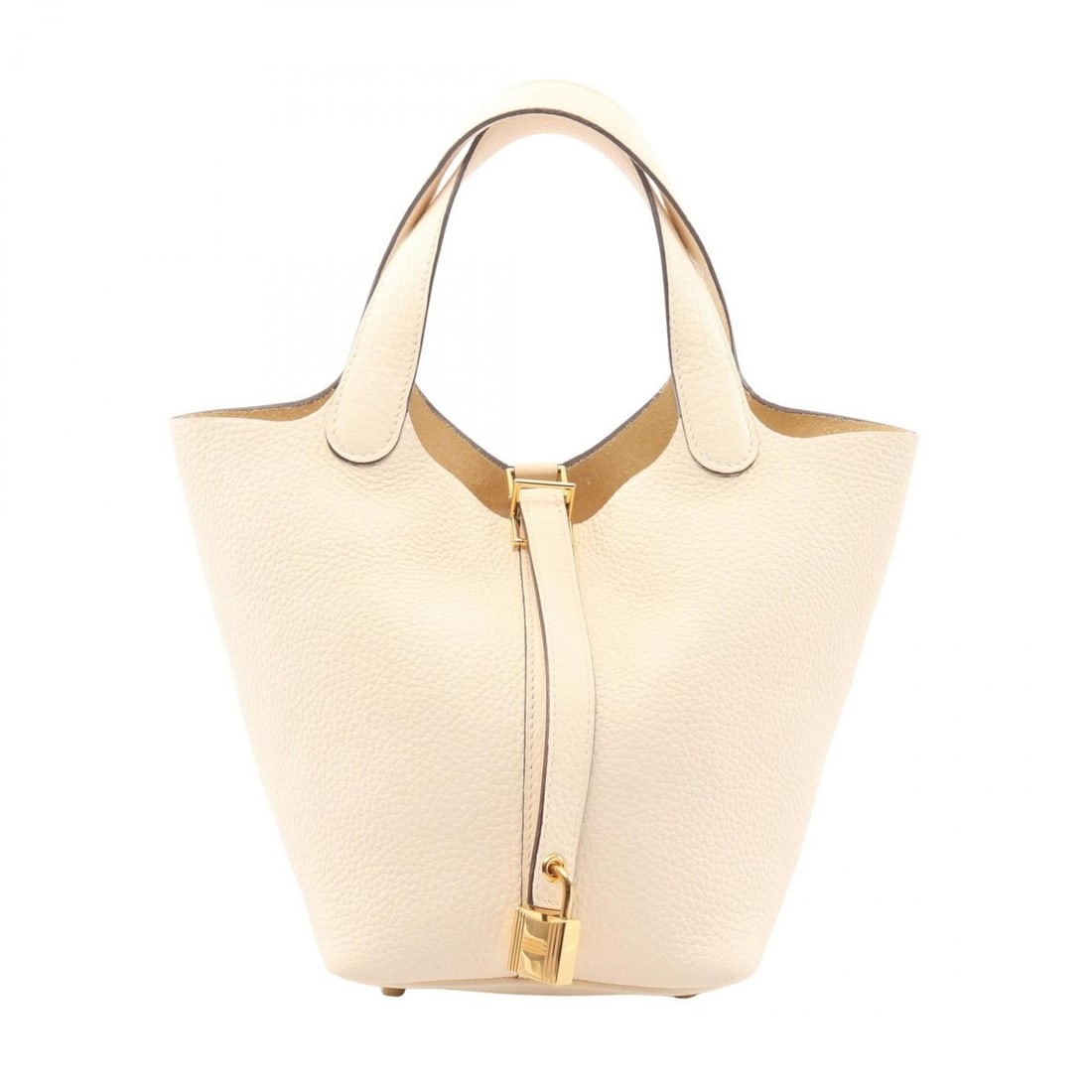Hermes Hermès Picotin Lock PM Handbag, Taurillon Clemence Leather, Ivory, Women's: --- Catalog ---Category: SizeSize (HxWxD): 18.5cm x 19cm x 13.5cm / 7.28'' x 7.48'' x 5.31''Category: DesignType: HandbagColor: IvoryGender: WomenMaterial: Taurillon clemence leather Category: General