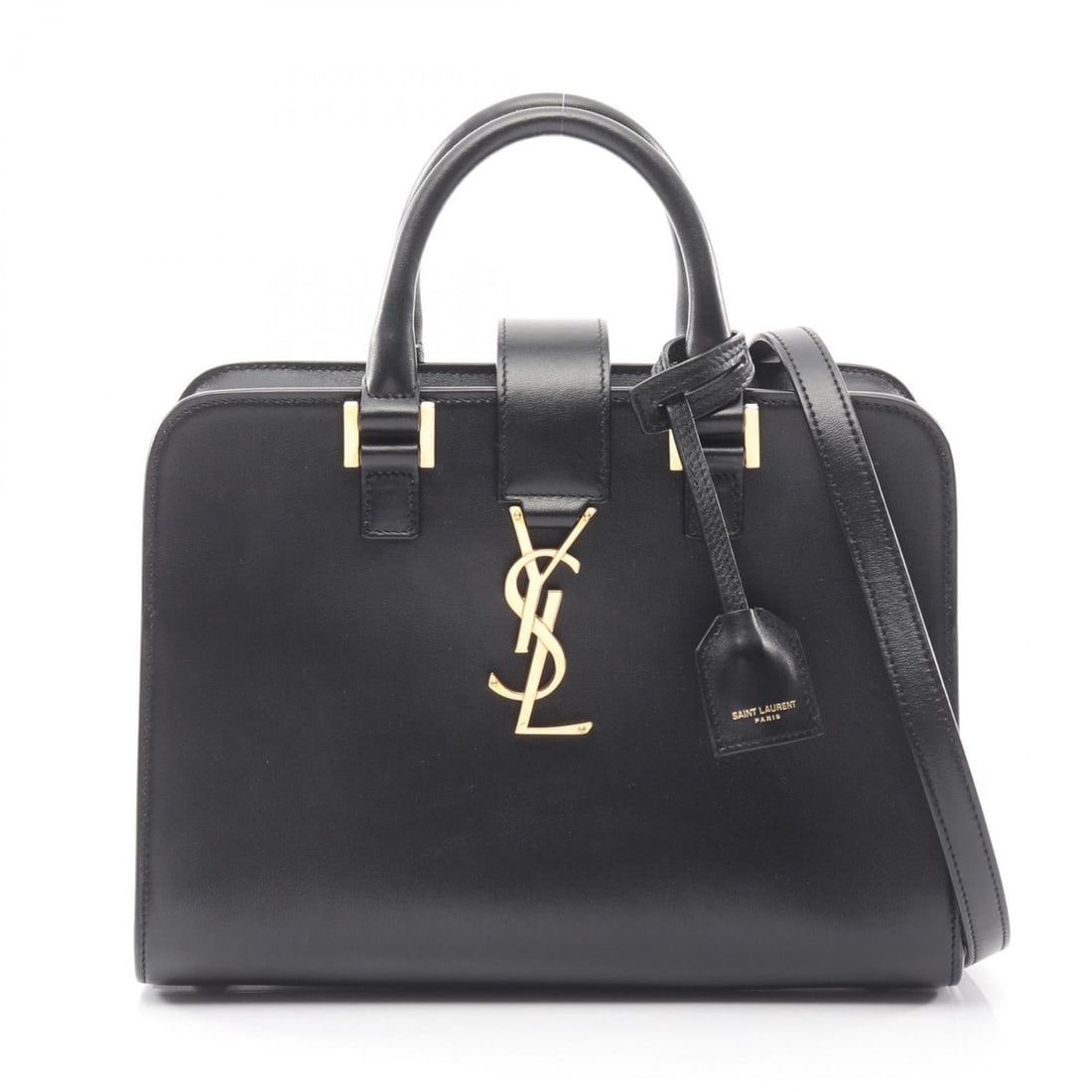 Yves Saint Laurent YSL Baby Monogram Cabas Handbag, Women's Leather, Black, 568853 (1 of 20)