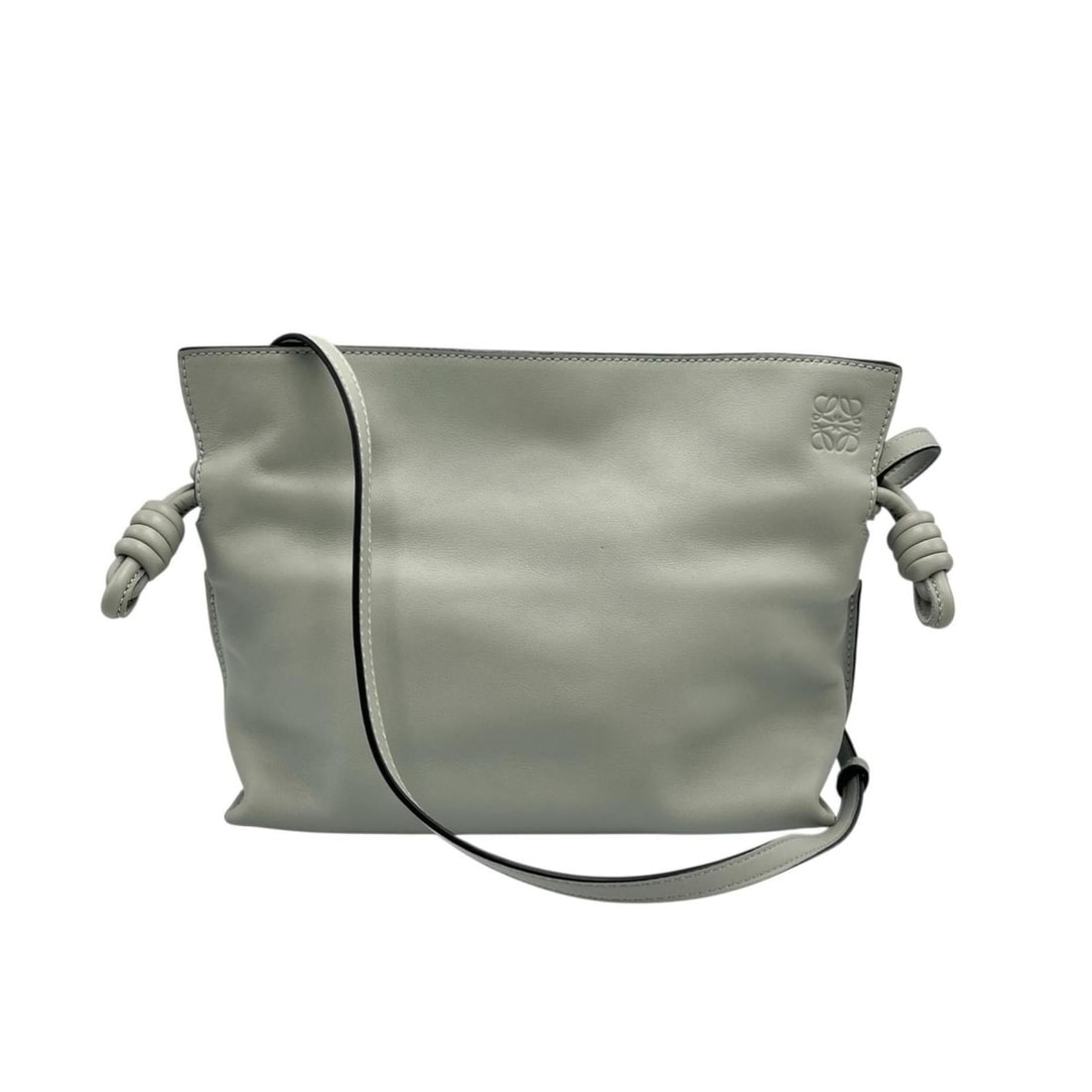 LOEWE Flamenco Mini Shoulder Bag in Light Green Leather for Women: --- Catalog ---Category: SizeSize (HxWxD): 18cm x 22.5cm x 7cm / 7.08'' x 8.85'' x 2.75''Category: DesignType: Shoulder bagColor: Light greenGender: WomenMaterial: Leather Category: GeneralBrand: Loew