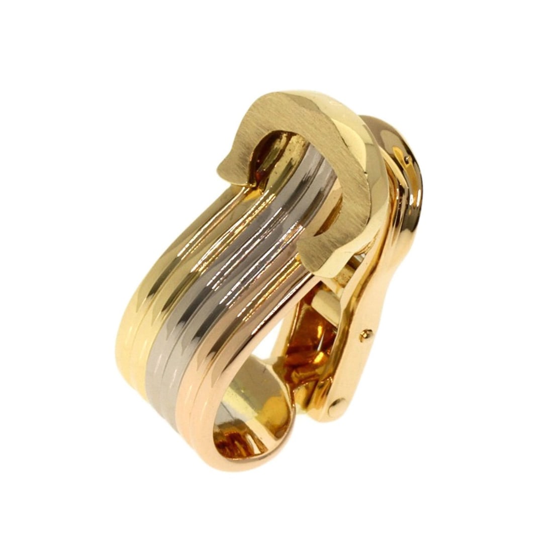 Cartier C2 Three-Color Single Earring in 18K Yellow Gold/18KWG/18KPG for Women (1 of 11)