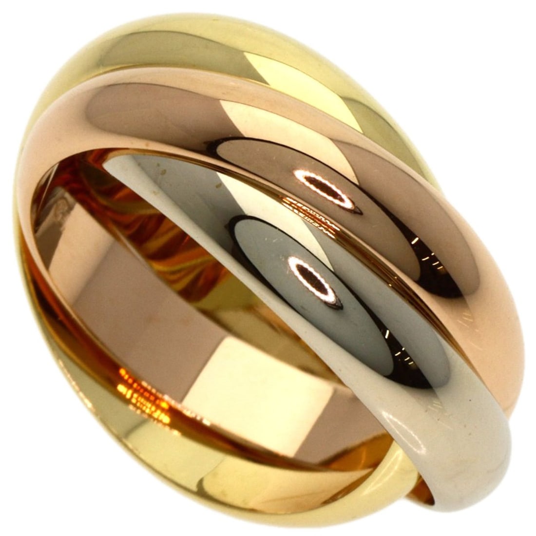 Cartier Trinity #51 Ring, 18K Yellow Gold/18KWG/18KPG, Women's (1 of 20)