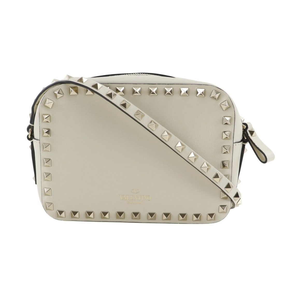 Valentino Garavani Rockstud Small Crossbody Shoulder Bag in White Calfskin for Women (1 of 19)