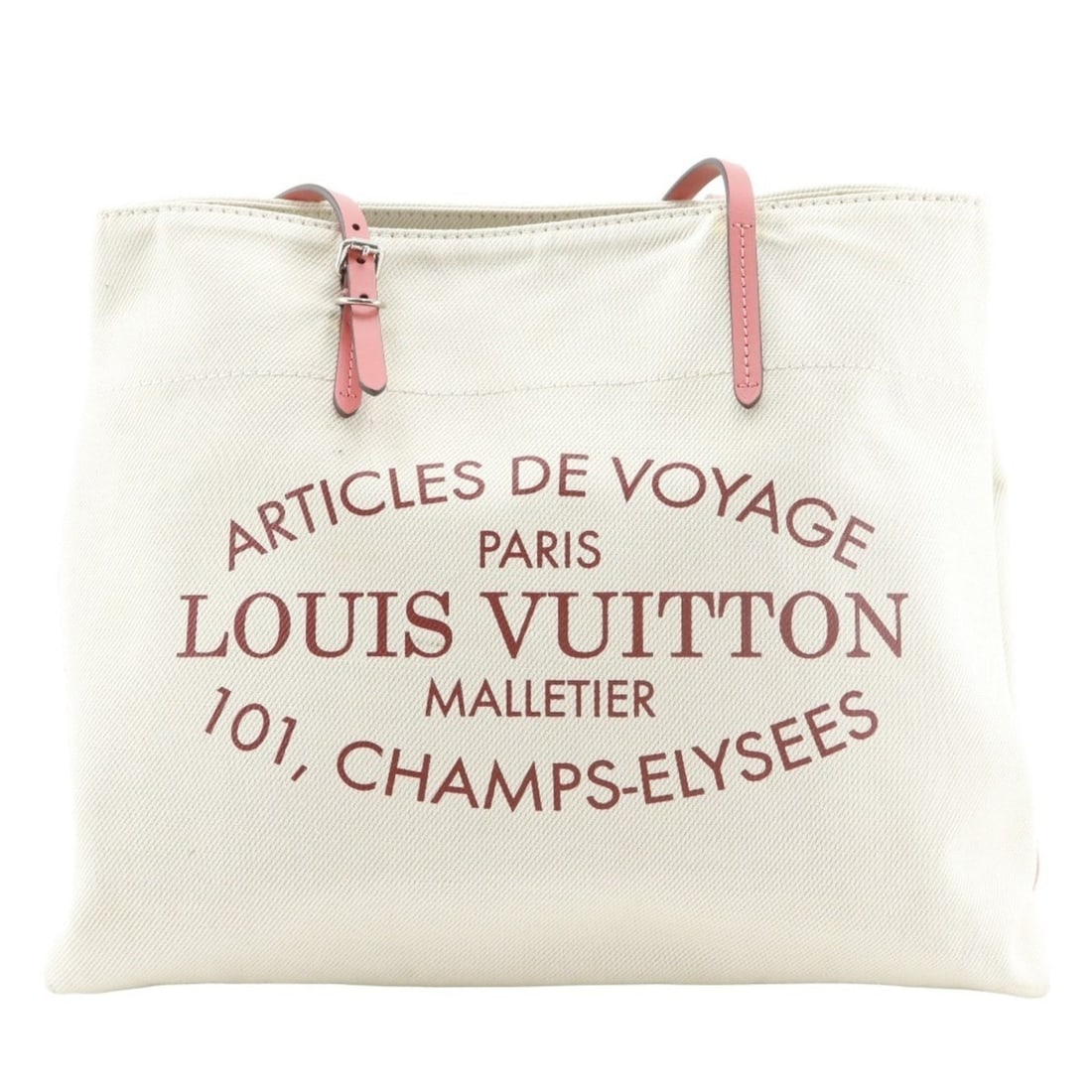 Louis Vuitton Hippo MM Tote Bag, 2014 Summer Collection, M94502, Canvas, Corail, 2014, Ivory/Pink,: --- Catalog ---Category: SizeSize (HxWxD): 28cm x 33cm x 17cm / 11.02'' x 12.99'' x 6.69''Category: DesignType: Tote bagColor: Corail, Ivory, Pink, WhiteGender: WomenMaterial: Canvas Category: General