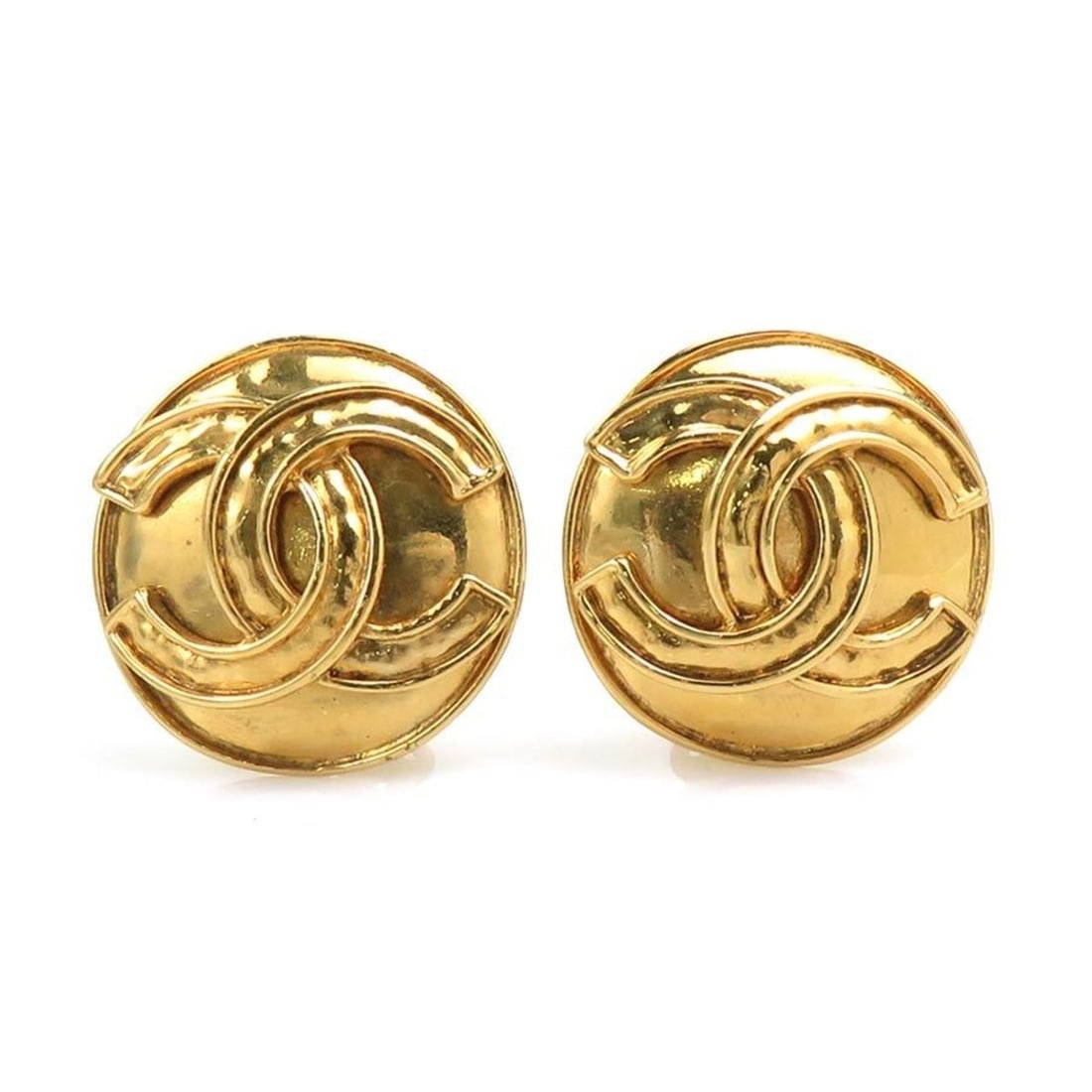 CHANEL Coco Mark Metal Gold Earrings for Women, Free Shipping e61527a (1 of 15)